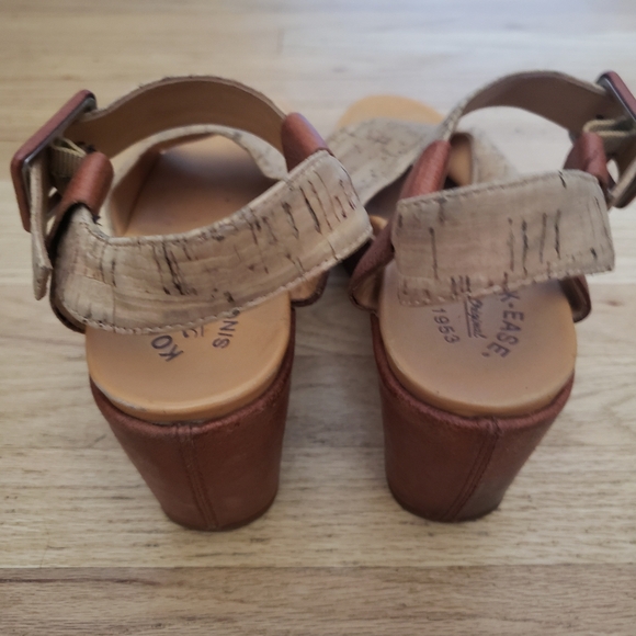 Kork-Ease Keirn Cork Leather Platform Wedge Sandal Size 9 Chunky - Picture 9 of 10